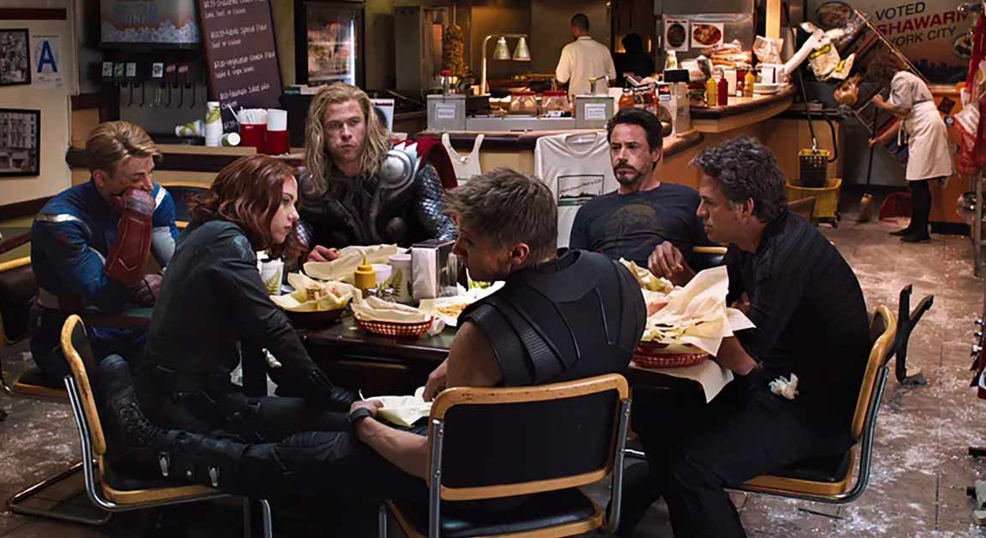 6. The Avengers Shawarma Scene Was Filmed at the Last Minute