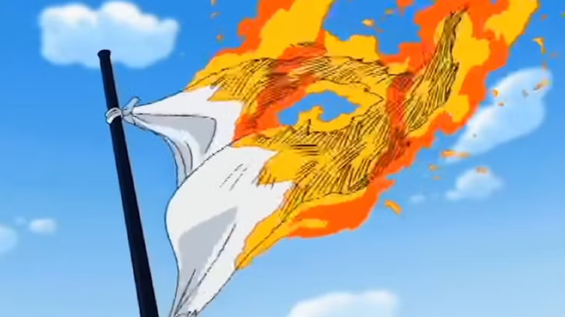 4. The Burning of the World Government Flag