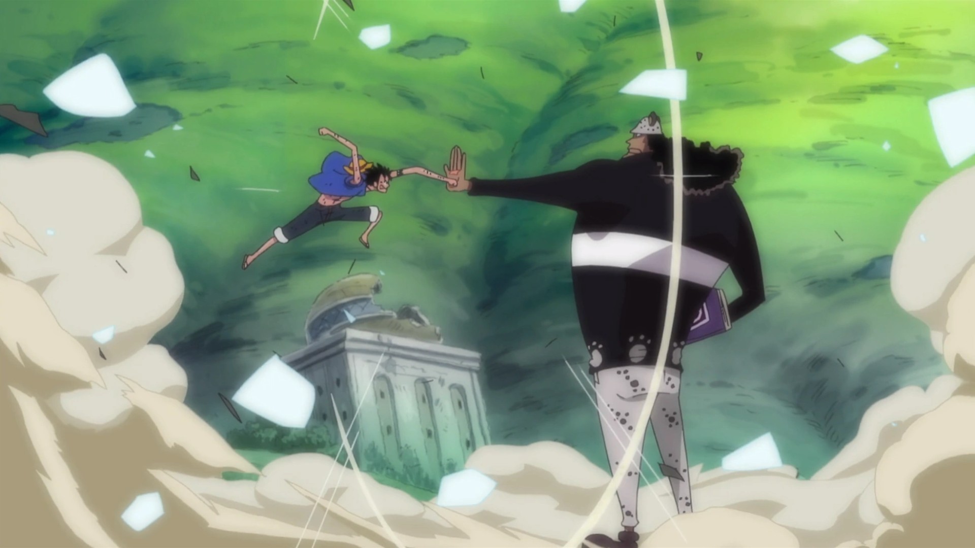 7. Luffy’s Defeat by Kuma (Sabaody Archipelago)