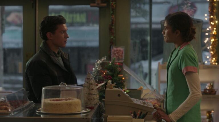 spider man no way home coffee scene stills